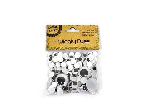 Wiggle Eyes Assorted Pk150 10,12,24mm